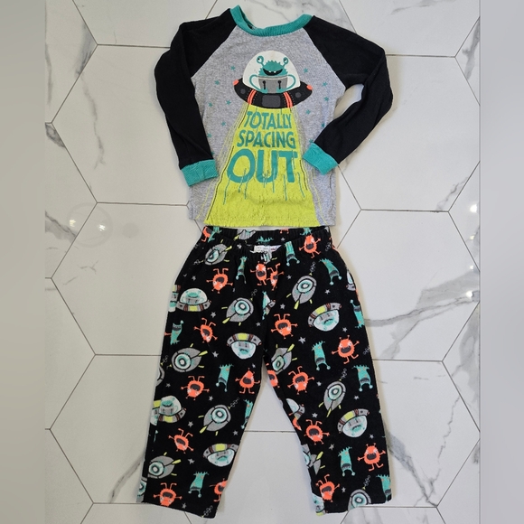 Set Of 2 Kids Pajama Sets - Car And Space - Picture 2 of 4